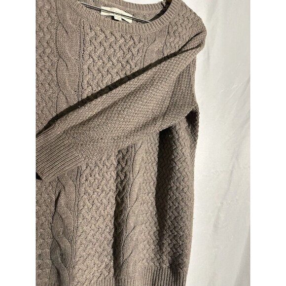 Ann Taylor LOFT Cable Knit Womens Wool Blend Crewneck Sweater Size Large - Picture 5 of 10